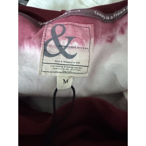 Ampersand Ave Double Hood Dip Dye Pink Womens Sweatshirt Hoodie Size M NWT - Picture 7 of 7